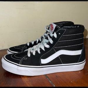 Vans off the wall black hi top w 8.5 m 7